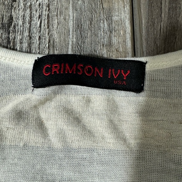 Crimson Ivy Multi Layer Ruffled Zip Up Striped Tank Top in  Earthy Color Tone - Picture 2 of 8